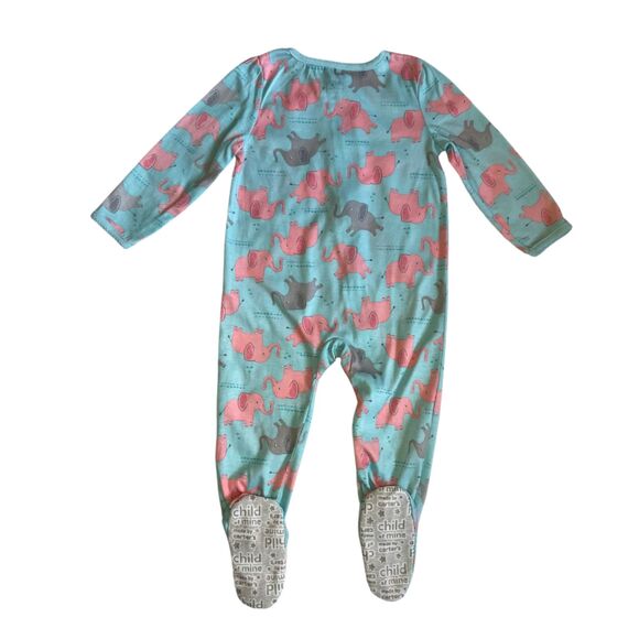 Infant Footed Pajamas 2 Pk Elephants and Flamingos Size 24M - Picture 12 of 13